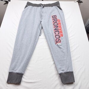 NFL Denver Broncos Gray Sweatpant Joggers with Orange Logo